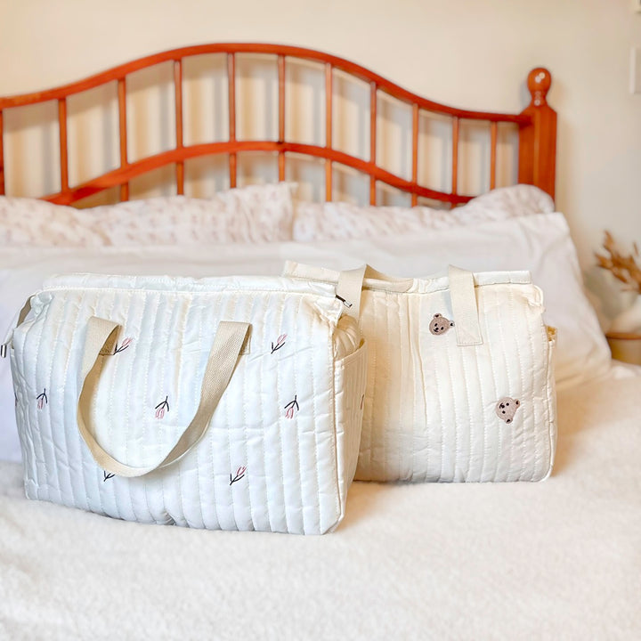 Lightweight baby diaper bag designed for stroller attachment