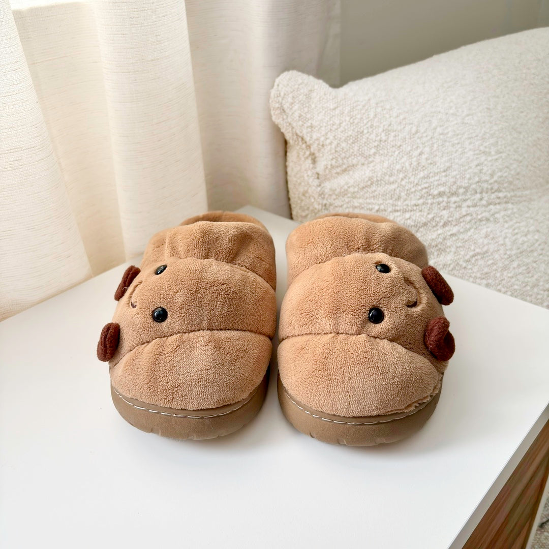 Soft and cozy croissant slippers perfect for gifting