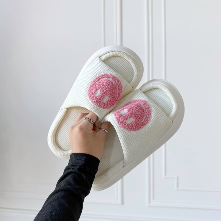 Casual summer slides with thick platform sole