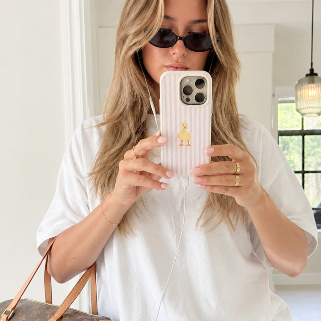 Ducky Charm iPhone case with playful cottage style