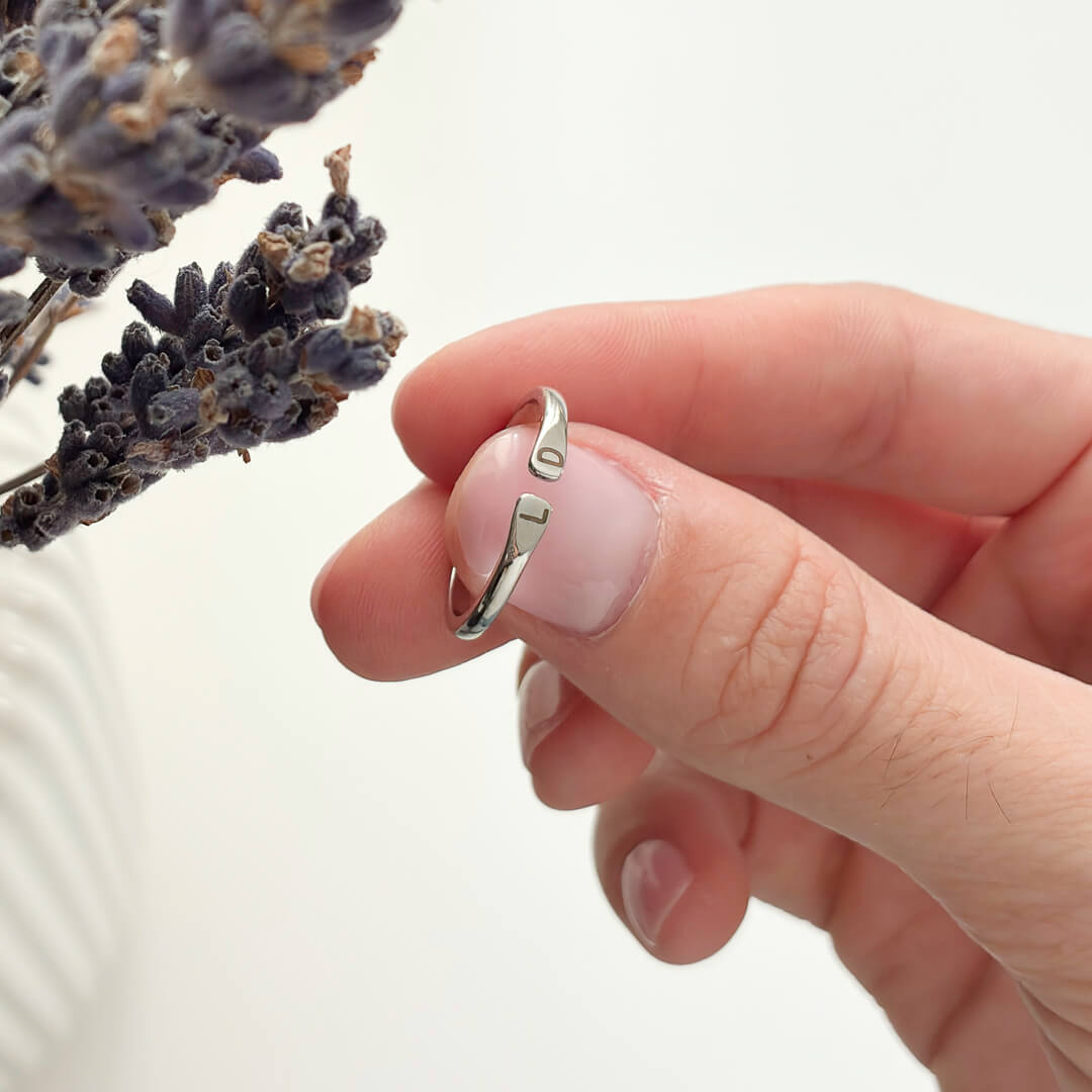 Personalized Initial Engraved Ring