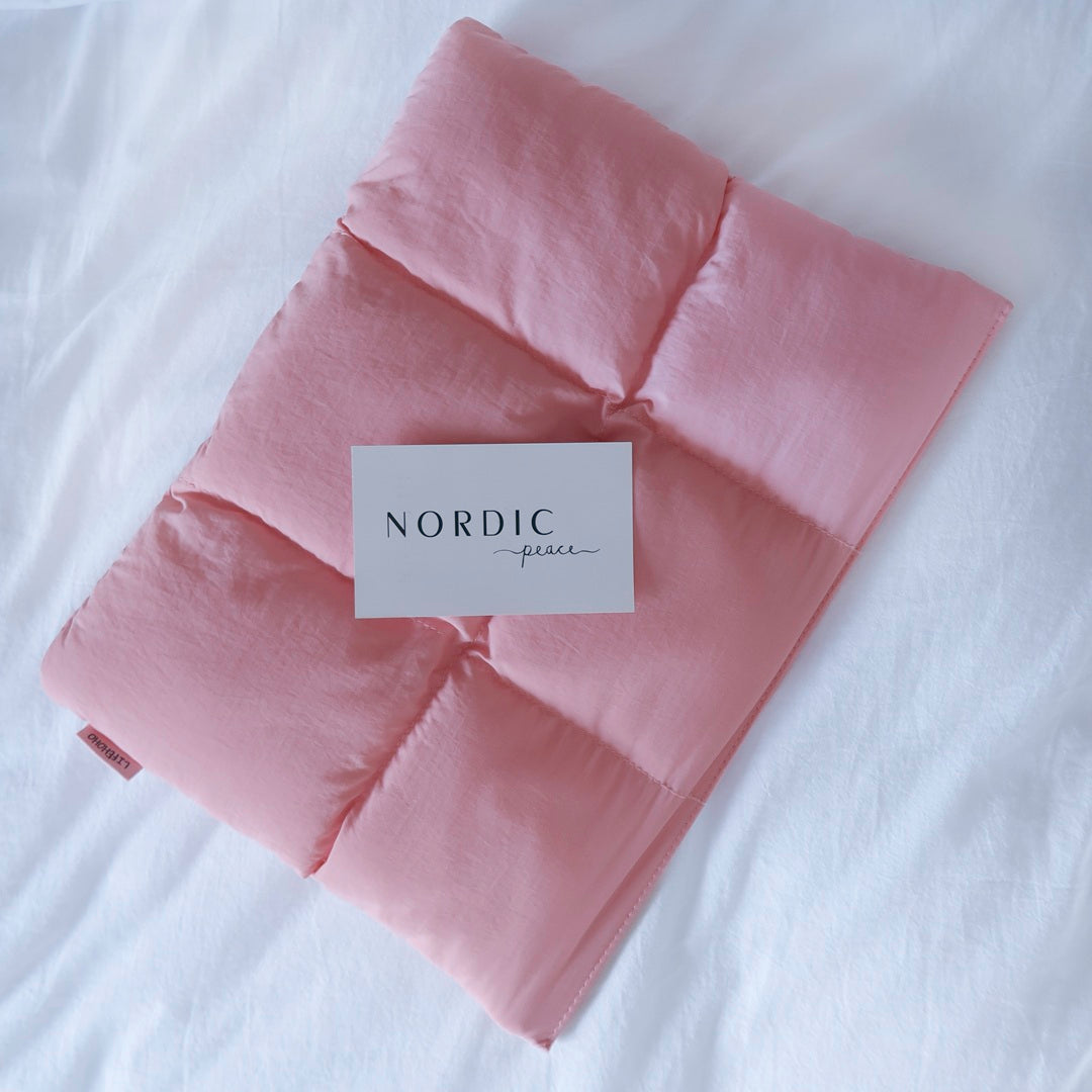 pink Stylish puffer laptop case for MacBook