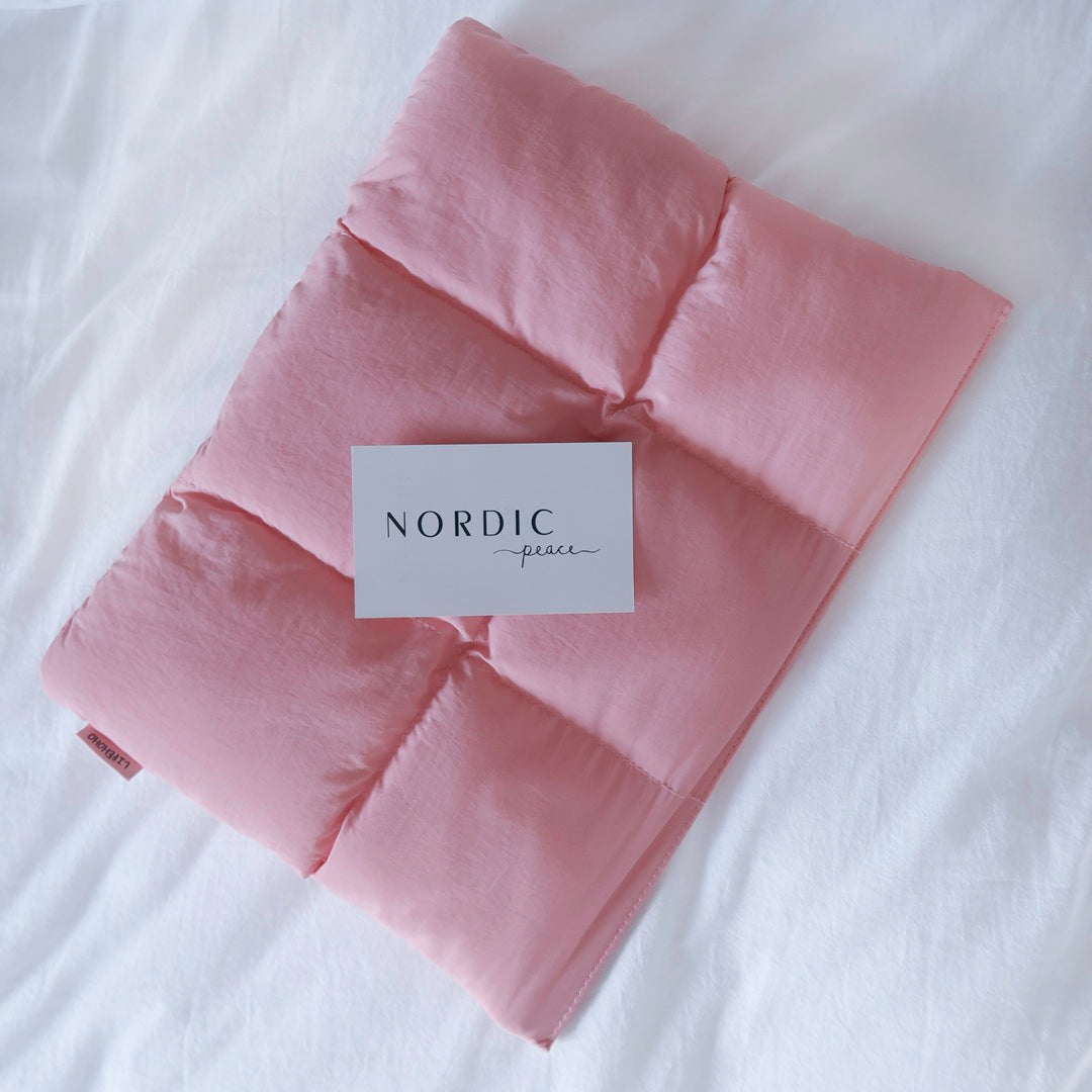 pink Stylish puffer laptop case for MacBook