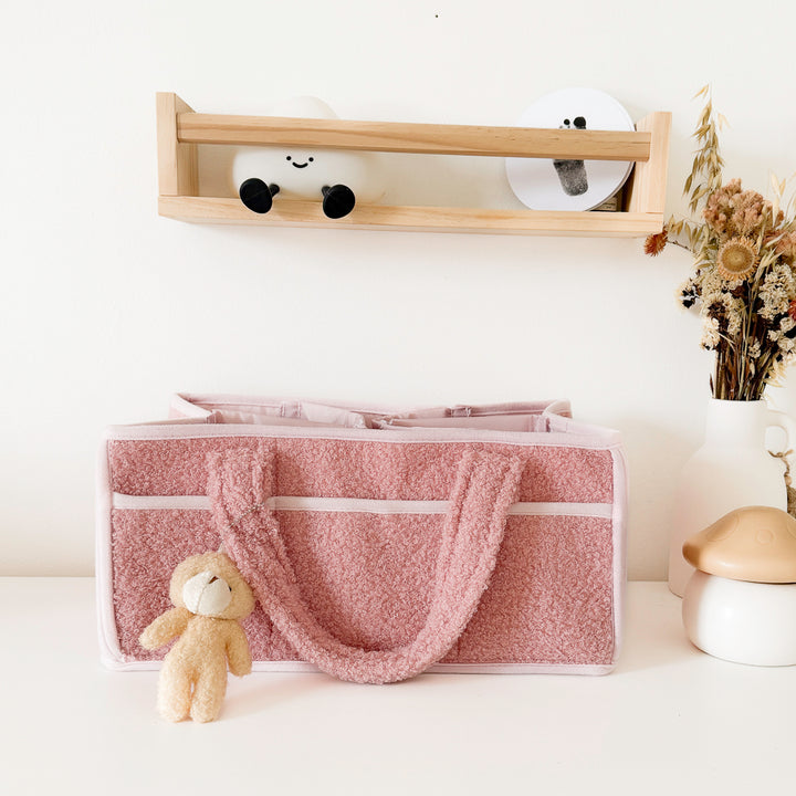 teddy fabric nursery storage caddy