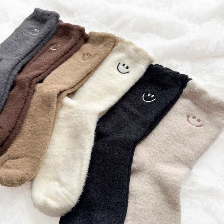 6-pair soft fuzzy socks for women