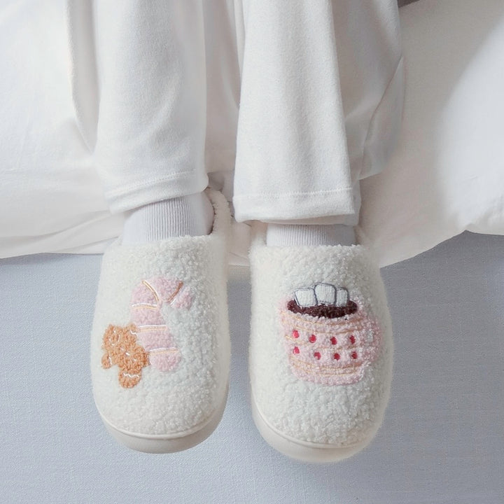 Candy Cane Christmas Slippers