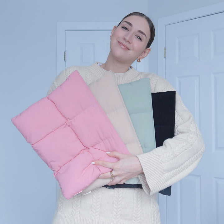 Quilted puffer laptop sleeve for MacBook