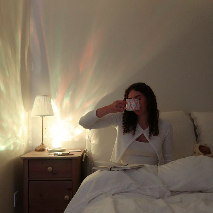 Decorative RGB table lamp with water ripple light effect