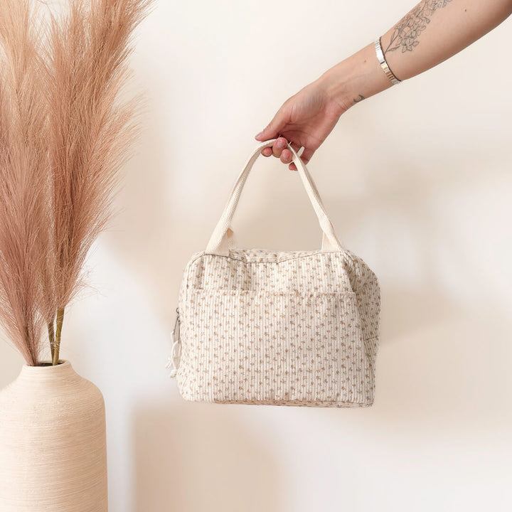 floral insulated lunch bag
