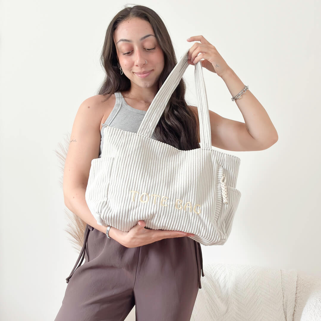 Soft fabric tote bag for work, travel, or daily use