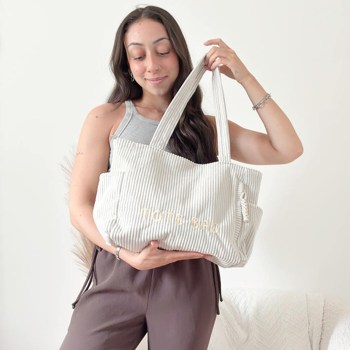 Soft fabric tote bag for work, travel, or daily use