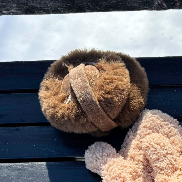 Soft plush earmuffs for women