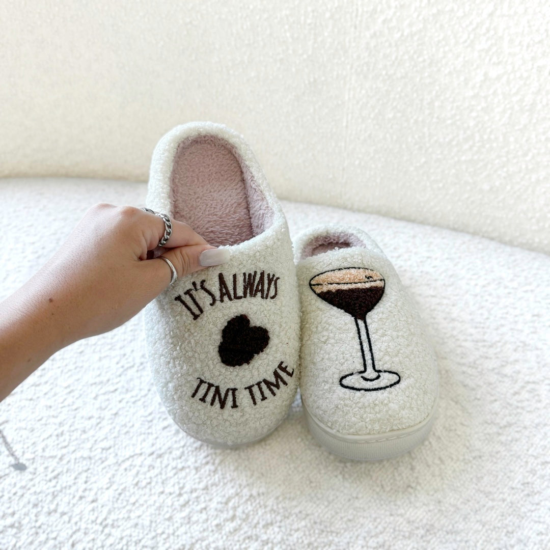 Espresso Martini Women's Plush Slippers - Main Image