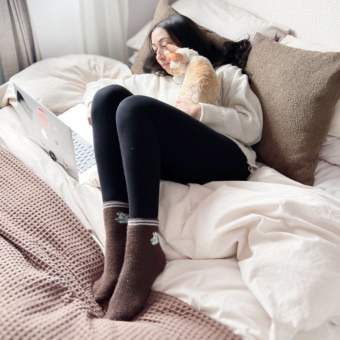 Comfortable fuzzy socks for cold weather wear