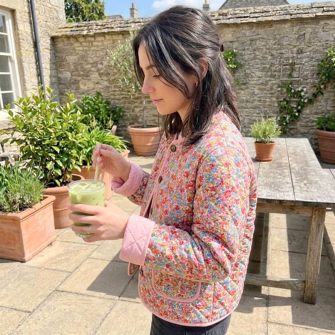 Cute floral print jacket for everyday wear