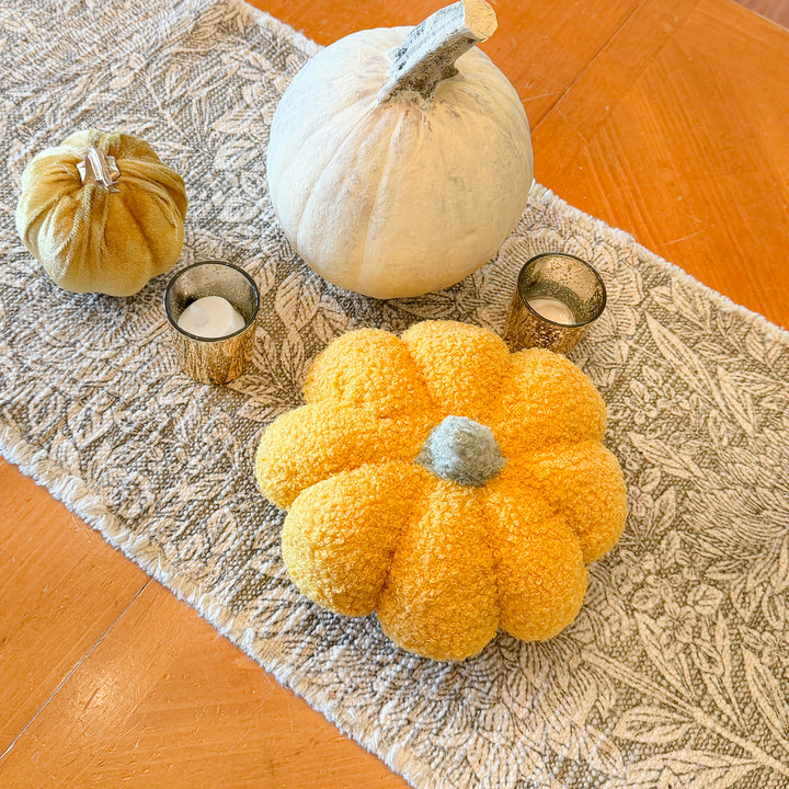 soft chunky orange pumpkin decor
