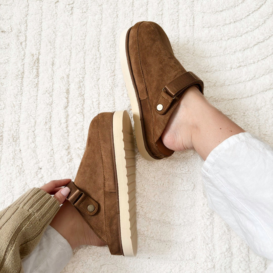 brown suede platform shoes for cozy everyday wear