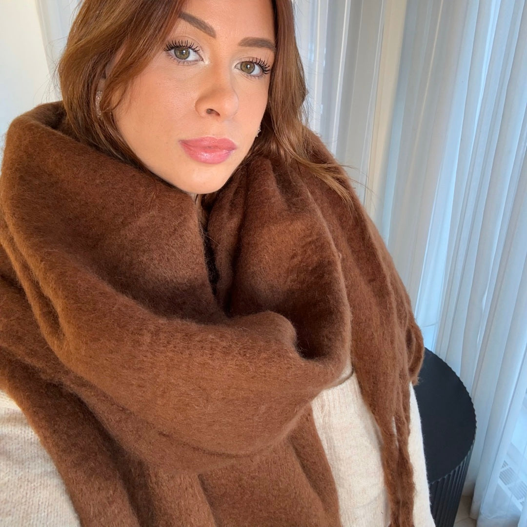 Nordic Fringed Hem Scarf for Women