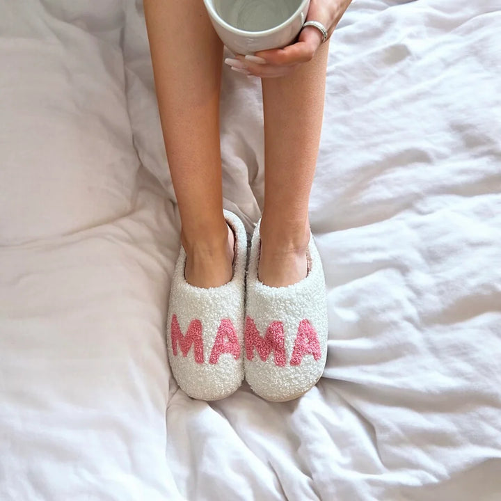 Cozy gift bundle for mom with slippers mugs and gold utensils