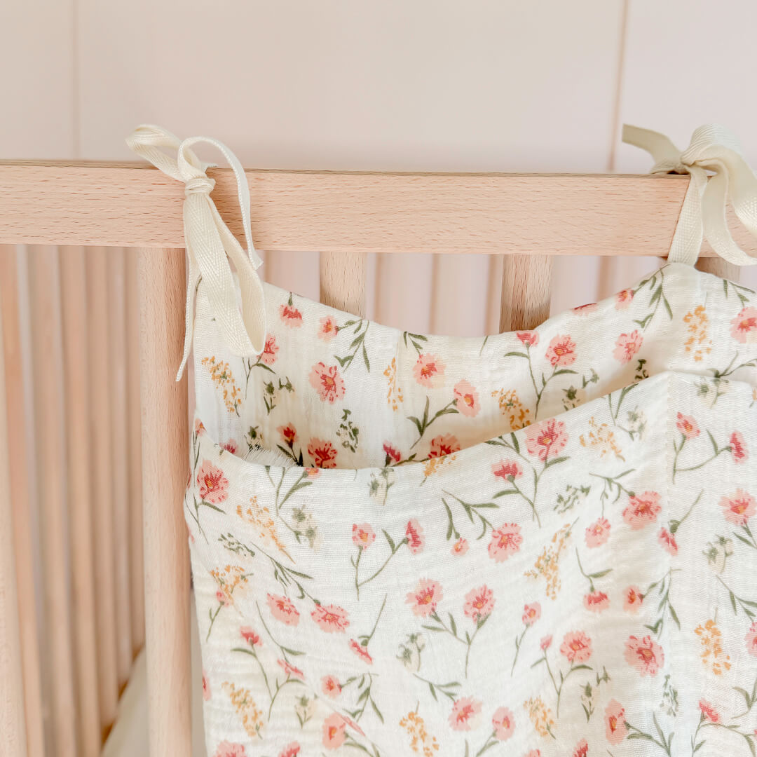 Floral Crib Pocket Organizer