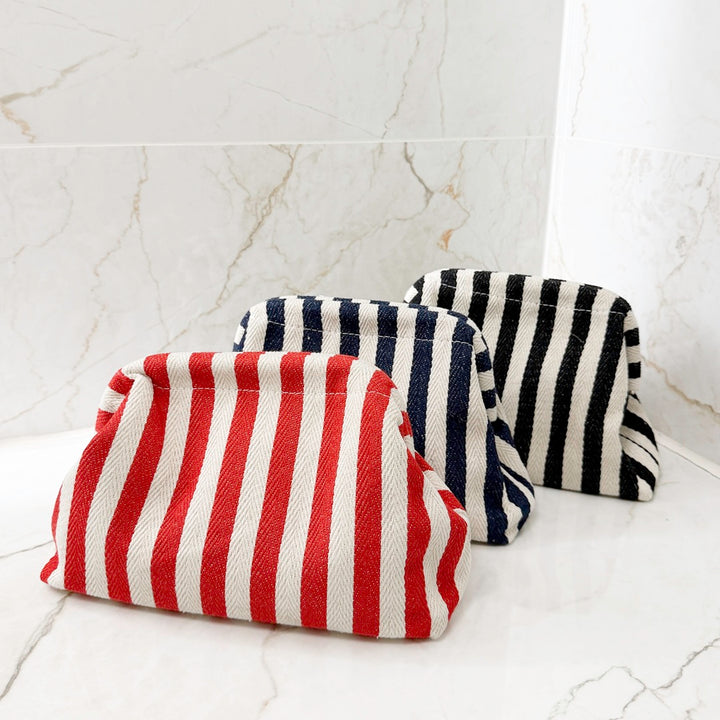 striped handbag for travel essentials