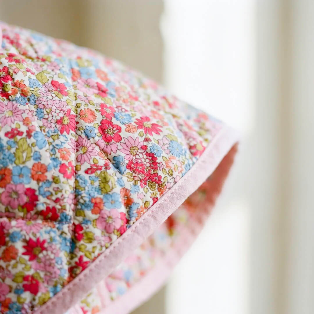 Quilted floral coat with lightweight padding