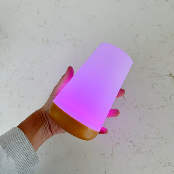Small bedside lamp with soft dreamy illumination