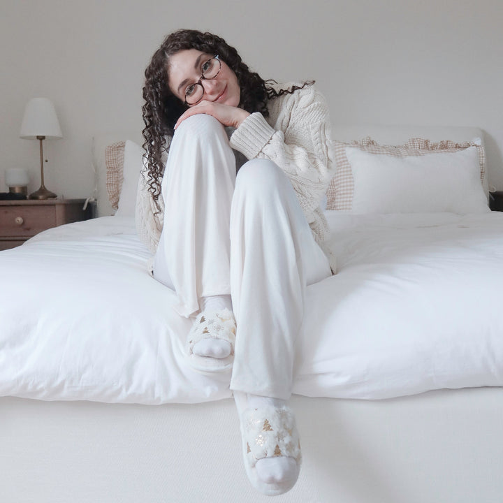 Women’s Christmas open toe slippers