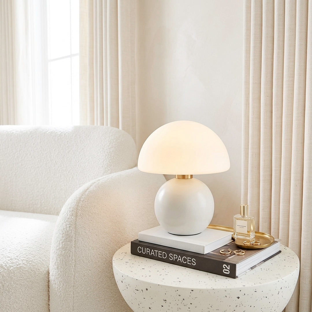 white desk lamp for minimalist home decor