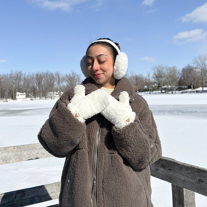 Cozy fleece mittens for women cold weather