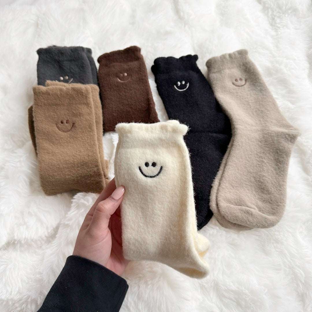 Cozy winter socks for women in earthy tones