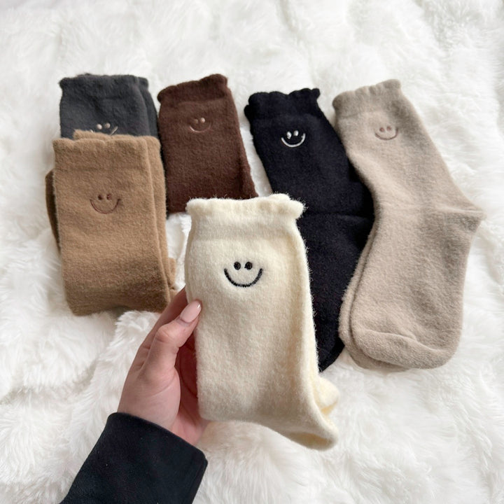 Cozy winter socks for women in earthy tones