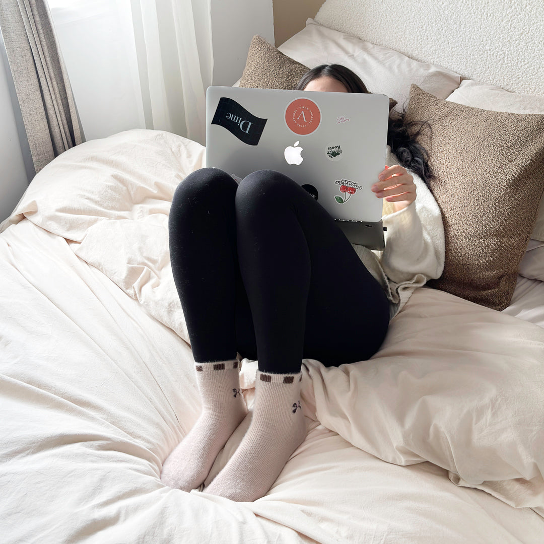 Cute character socks with soft plush fabric