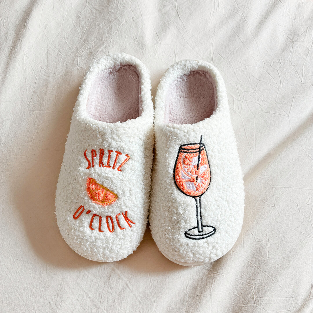 Women’s slippers with spritz o’clock embroidery