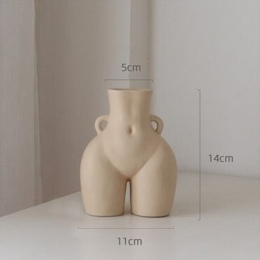 Ceramic Body Sculpture Flower Vase