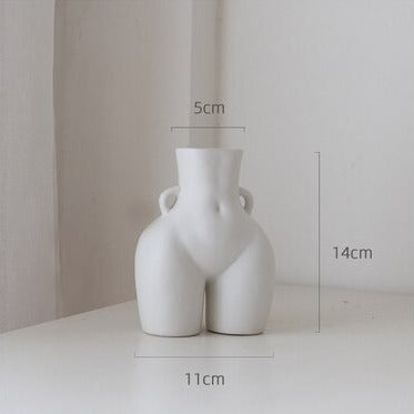 Ceramic Body Sculpture Flower Vase