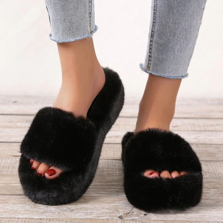 Alicia Faux Fur Slippers