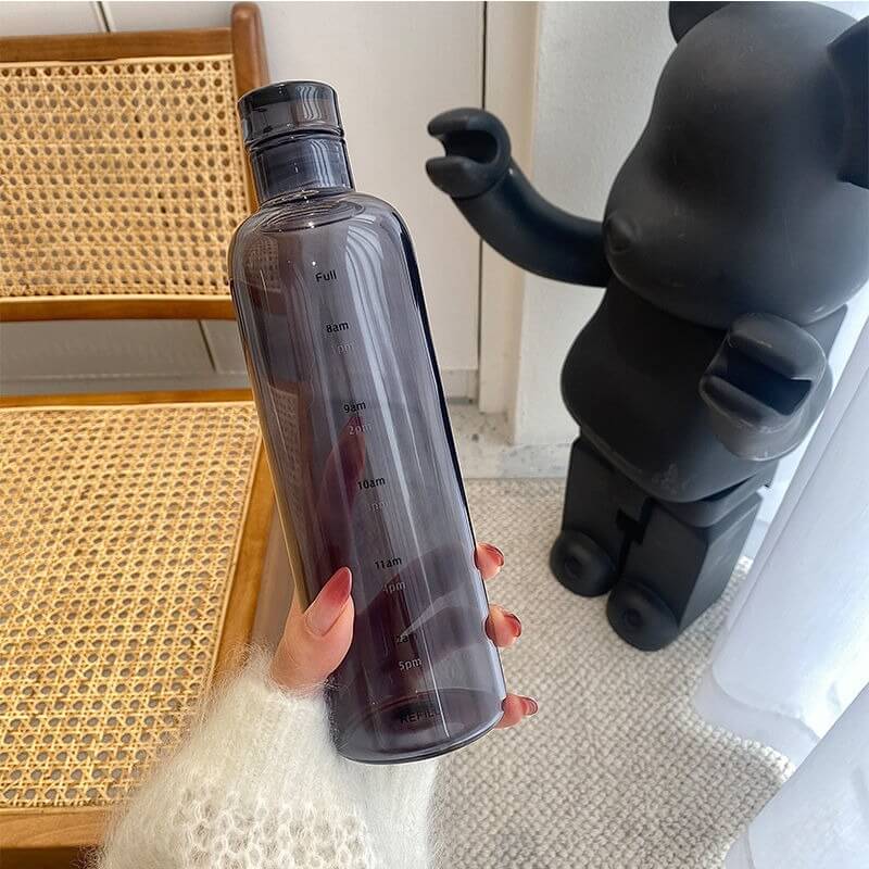 Elia Transparent Water Bottle With Time Marker