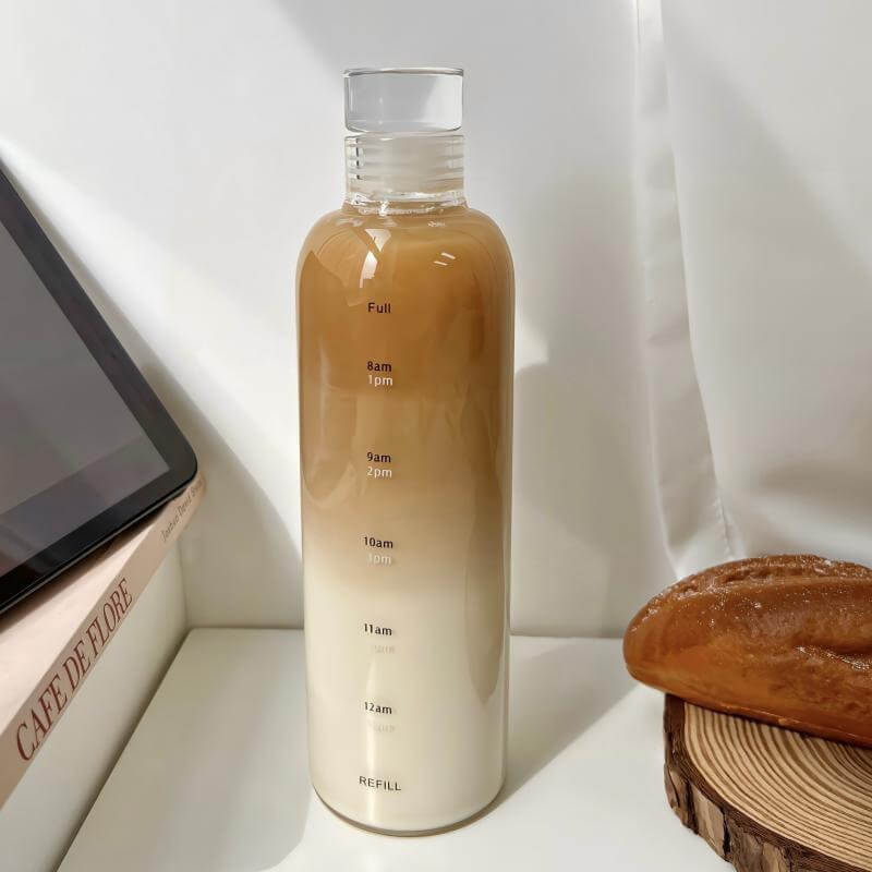Elia Transparent Water Bottle With Time Marker