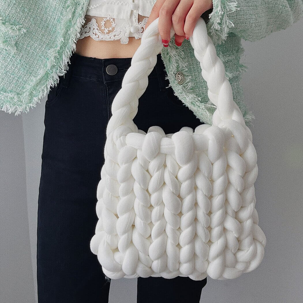 Mini Chunky Knit Handbag - Main Image
