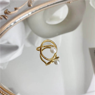 Cilla Minimalist Pearled Ring