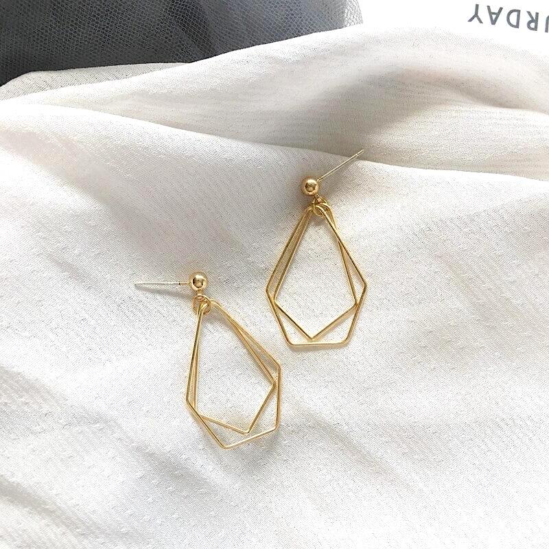 Nola Geometric Gold Earrings