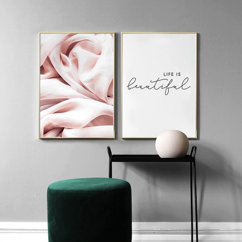 Silk fashion canvas poster Life is Beautiful