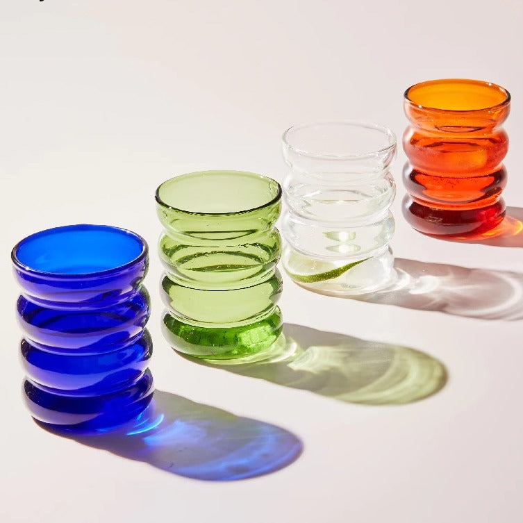 Colorful Bubble Glass Cups