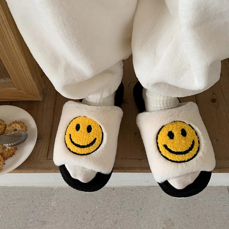 Smiley Face Comfy Slippers